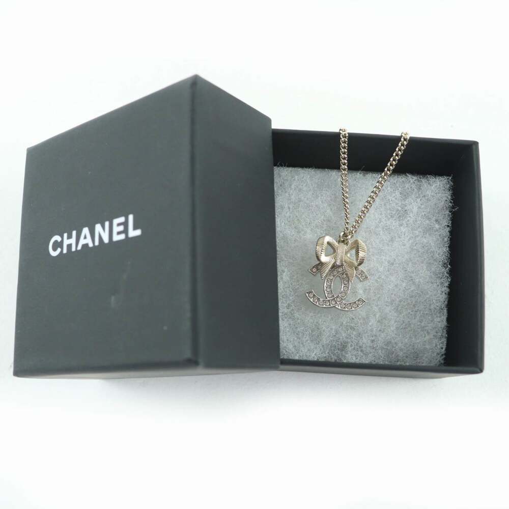 Chanel Cc Logo Pendant Necklace Gold- #250119C14B - Picture 2 of 9
